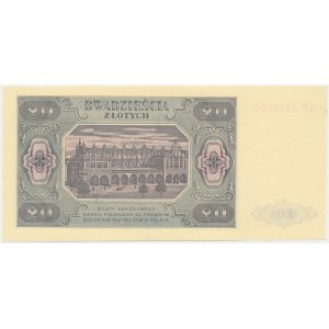 20 złotych 1948 - GP - papier prążkowany