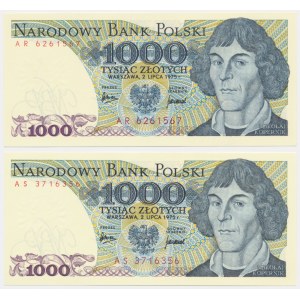 1.000 złotych 1975 - AR i AS (2 szt.)