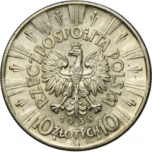 Piłsudski, 10 złotych 1938
