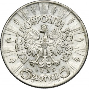 Piłsudski, 5 złotych 1938