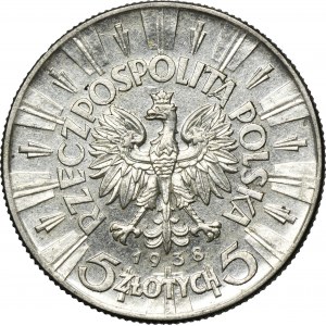 Piłsudski, 5 złotych 1938