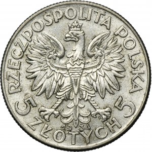 Tête de femme, 5 zlotys Varsovie 1934