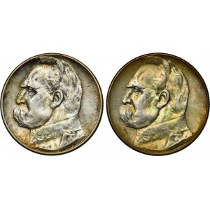 Zestaw, Piłsudski, 5 złotych 1935-1936 (2 szt.)