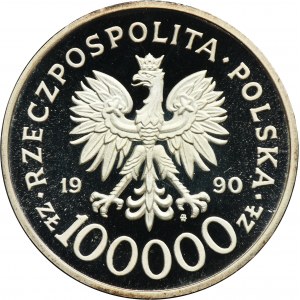 100.000 złotych 1990 Solidarność - GRUBA