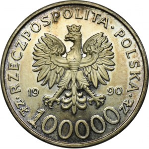 100.000 złotych 1990 Solidarność - TYP A