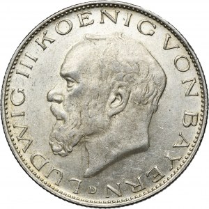 Germany, Kingdom of Bavaria, Ludwig III, 2 Mark Munich 1914 D