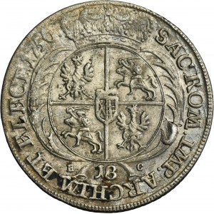 Augustus III of Poland, 18 Groschen Leipzig 1756 EC