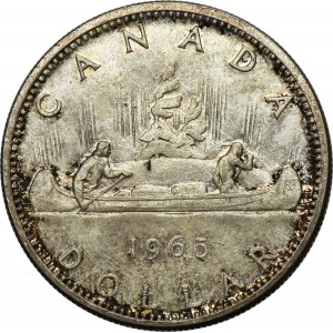 Canada, Elizabeth II, $1 1965 - Canoë