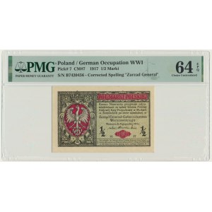 1/2 marki 1916 - Generał - PMG 64 EPQ