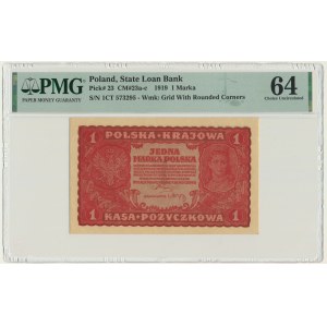 1 marka 1919 - I Serja CT - PMG 64