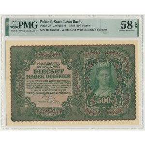 500 points 1919 - II Série D - PMG 58 EPQ
