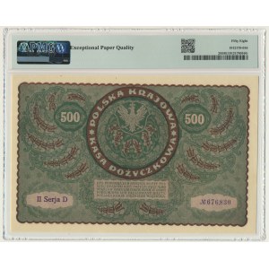 500 points 1919 - II Série D - PMG 58 EPQ