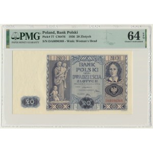 20 złotych 1936 - DA - PMG 64 EPQ