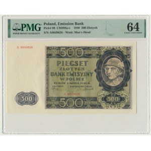 500 zloty 1940 - A - PMG 64
