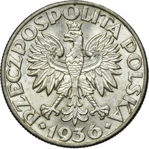 Żaglowiec, 5 złotych 1936