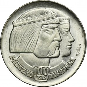 PRÓBA, 100 złotych 1966 Mieszko i Dąbrówka głowy