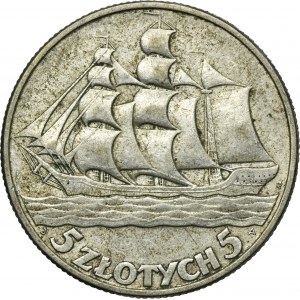 Żaglowiec, 5 złotych 1936