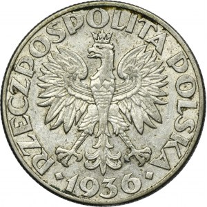 Żaglowiec, 5 złotych 1936