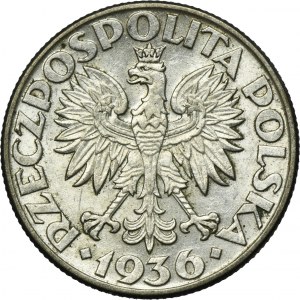 Żaglowiec, 2 złote 1936