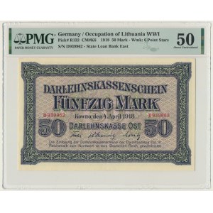 Kowno, 50 Mark 1918 - D - PMG 50