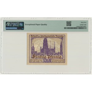 Dantzig, 50 fenig 1919 - violet - PMG 65 EPQ