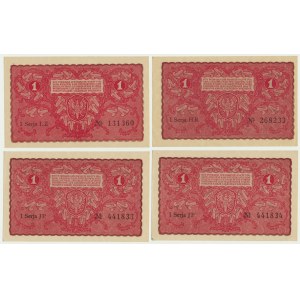 1 marka 1919 (4 szt.) - w tym kolejne numery