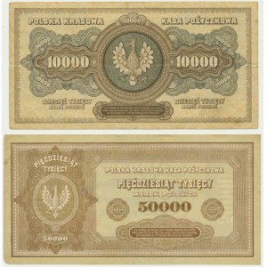 Zestaw, 10.000-50.000 marek 1922 (2 szt.)