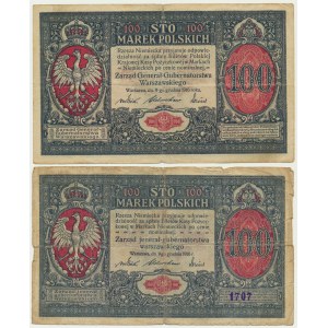 Zestaw, 100 marek 1916 - Jenerał i Generał (2 szt.)