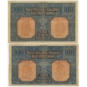 Zestaw, 100 marek 1916 - Jenerał i Generał (2 szt.)