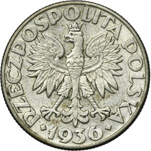Żaglowiec, 2 złote 1936