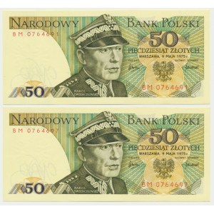 50 złotych 1975 - BM (2 szt.)