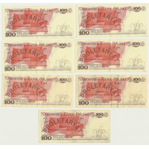 100 złotych 1976 - AL i AR (7 szt.)