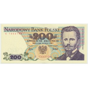 200 złotych 1976 - E - RZADKIE
