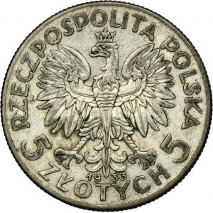 Tête de femme, 5 zlotys Varsovie 1933