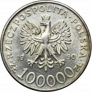 100.000 złotych 1990 Solidarność - TYP A
