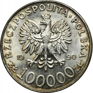 100.000 złotych 1990 Solidarność - TYP A
