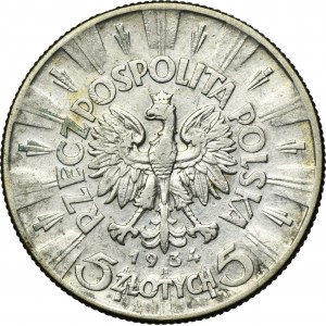 Piłsudski, 5 złotych 1934