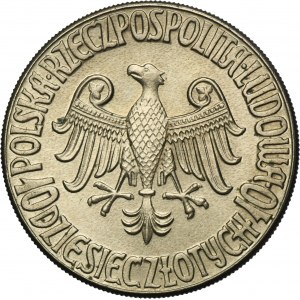 PRÓBA, 10 złotych 1964 Kazimierz Wielki - wklęsły napis na awersie