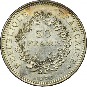 France, 5th Republic, 50 Francs Paris 1977 - Hercules