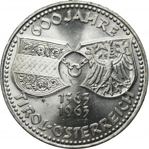 Autriche, Deuxième République, 50 Shillings Vienne 1963 - 600e anniversaire - Tyrol