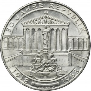 Autriche, Deuxième République, 50 Shillings Vienne 1968 - 50 ans de République