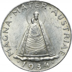 Autriche, Première République, 5 Shillings Vienne 1934 - Magna Mater