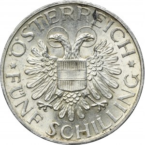 Autriche, Première République, 5 Shillings Vienne 1934 - Magna Mater