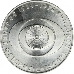 Austria, II Republic, 50 Schilling Wien 1974 - 50th Anniversary of Austrian Broadcasting