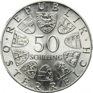 Austria, II Republic, 50 Schilling Wien 1974 - 50th Anniversary of Austrian Broadcasting