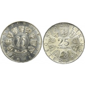 Set, Austria, II Republic, 25 Schilling Wien (2 pcs.)