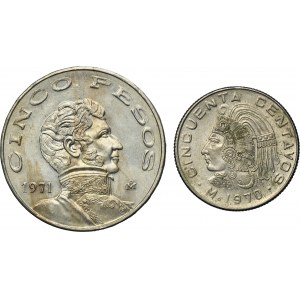 Set, Mexique, 5 Pesos et 50 Centavos (2 pièces)