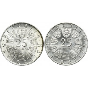 Set, Austria, II Republic, 25 Schilling Wien (2 pcs.)