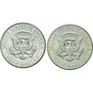 Set, USA, 1/2 Dollar Philadephia Denver 1964 - Kennedy (2 pcs.)