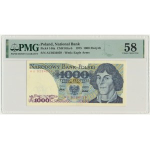 1.000 złotych 1975 - AU - PMG 58 - ogromna rzadkość
